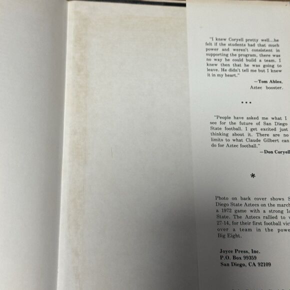 Lot of 2 San Diego State Books - Aztec Rising and Win With Honor  OOP SDSU - Picture 8 of 12